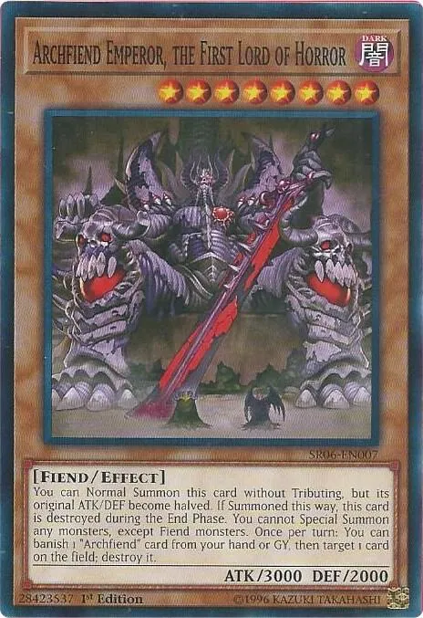 Empereur Archdémon, le Premier Seigneur de l'Horreur — Structure Deck: Lair of Darkness — Yu-Gi-Oh!