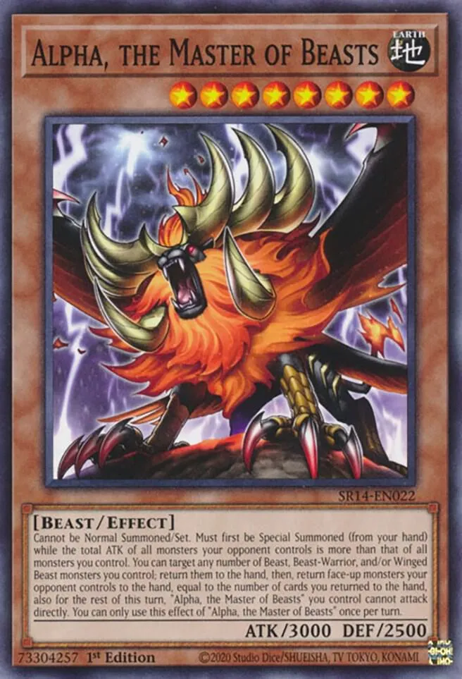 Alpha, the Master of Beasts — Structure Deck: Fire Kings — Yu-Gi-Oh!