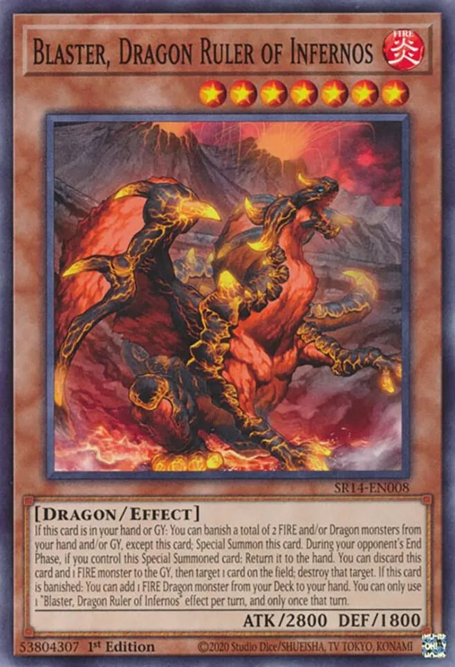 Blaster, Dragon Ruler of Infernos — Structure Deck: Fire Kings — Yu-Gi-Oh!