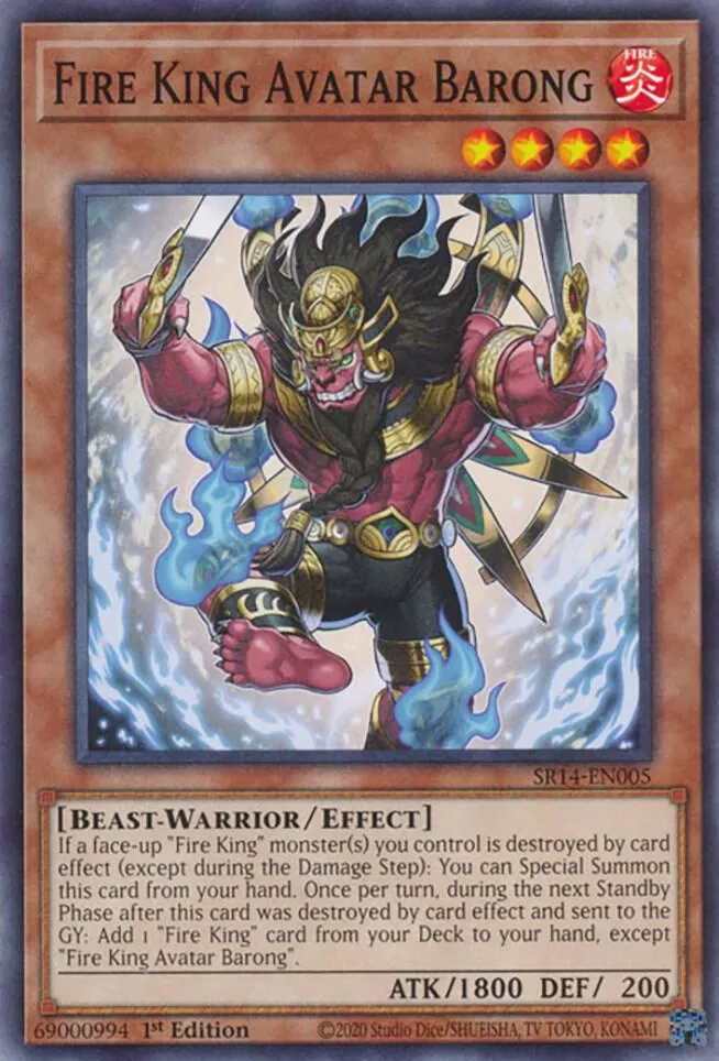 Fire King Avatar Barong — Structure Deck: Fire Kings — Yu-Gi-Oh!