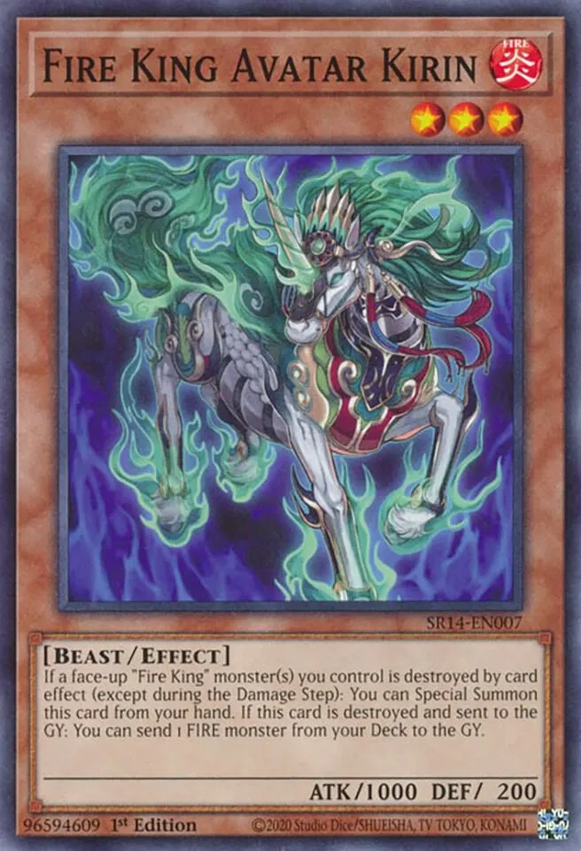 Fire King Avatar Kirin — Structure Deck: Fire Kings — Yu-Gi-Oh!
