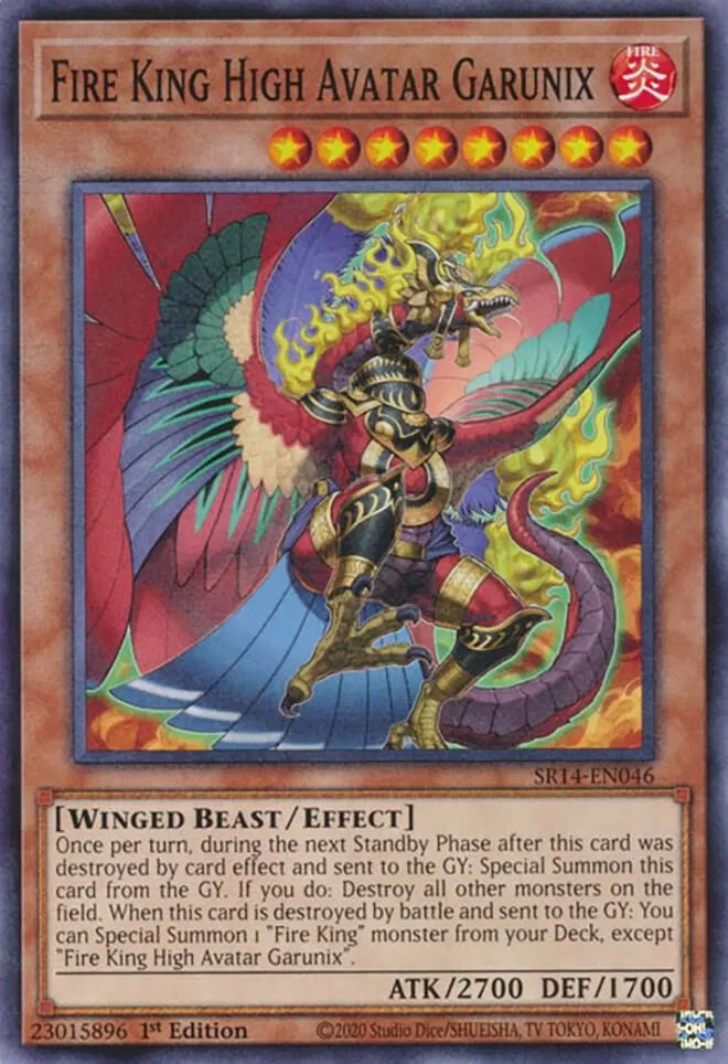 Avatar Grand Roi du Feu Garunix — Structure Deck: Fire Kings — Yu-Gi-Oh!