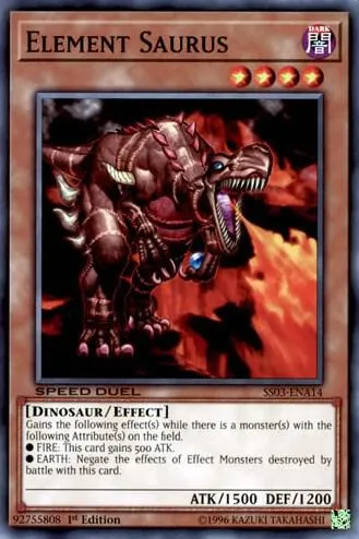 Saurus Élémentaire — Starter Deck: Ultimate Predators — Yu-Gi-Oh!