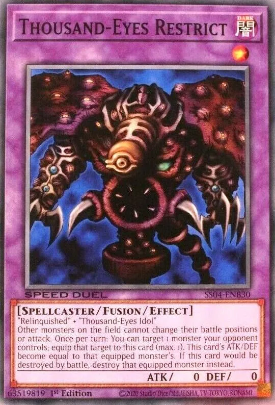 Thousand-Eyes Restrict — Speed Duel Starter Decks: Match of the Millennium — Yu-Gi-Oh!