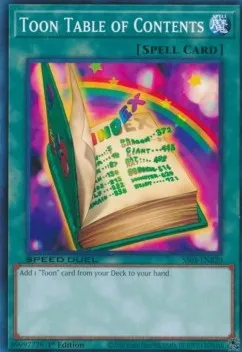 Toon Table of Contents — Speed Duel Starter Decks: Match of the Millennium — Yu-Gi-Oh!