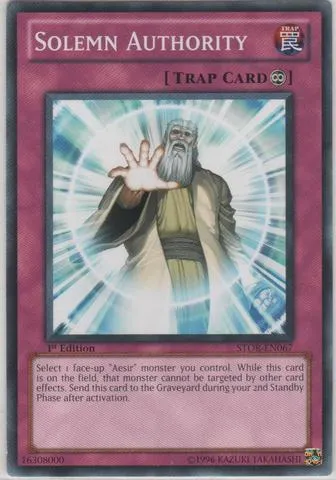 Solemn Authority — Storm of Ragnarok — Yu-Gi-Oh!