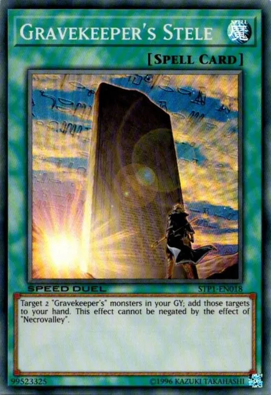 Gravekeeper's Stele — Speed Duel Tournament Pack 1 — Yu-Gi-Oh!