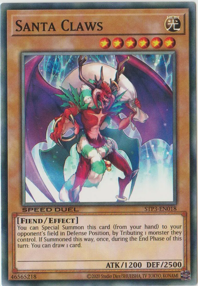 Santa Claws — Speed Duel Tournament Pack 3 — Yu-Gi-Oh!