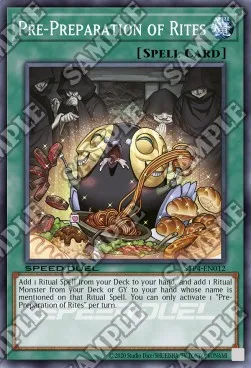Pre-Preparation of Rites — Speed Duel Tournament Pack 4 — Yu-Gi-Oh!