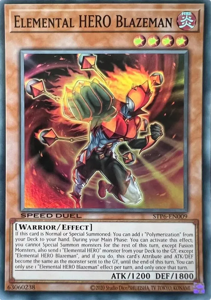 Blazeman, HÉROS Élémentaire — Speed Duel Tournament Pack 6 — Yu-Gi-Oh!