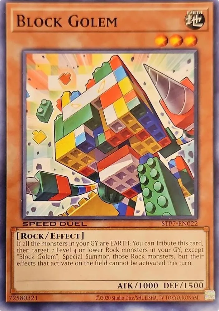 Golem en Briques — Speed Duel: Tournament Pack 7 — Yu-Gi-Oh!