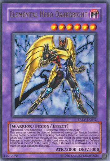 Darkbright, HÉROS Élémentaire — Tactical Evolution - Unlimited — Yu-Gi-Oh!