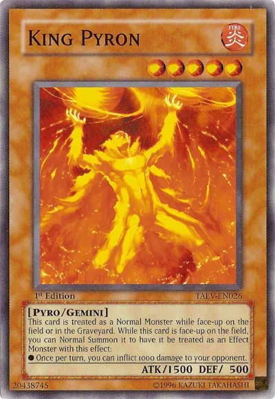 Pyron, Roi Ardent — Tactical Evolution — Yu-Gi-Oh!