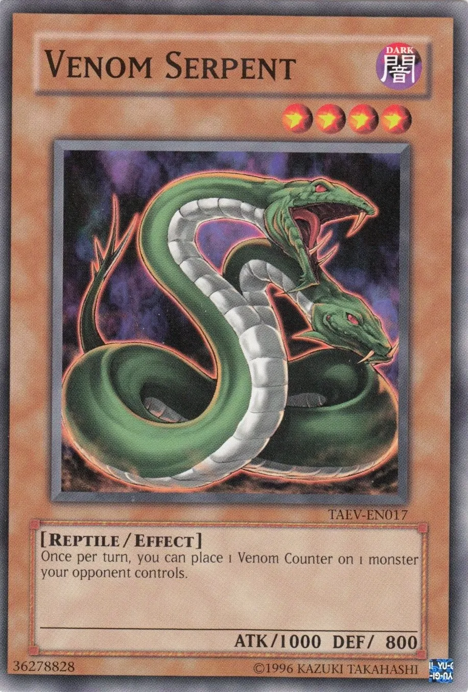 Serpent Venin — Tactical Evolution - Unlimited — Yu-Gi-Oh!