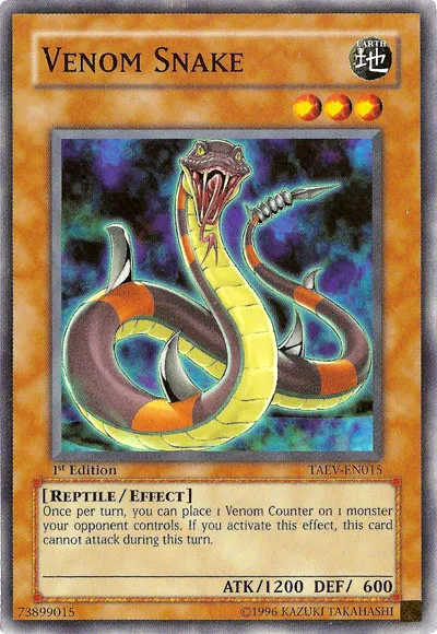 Vipére Venin — Tactical Evolution — Yu-Gi-Oh!