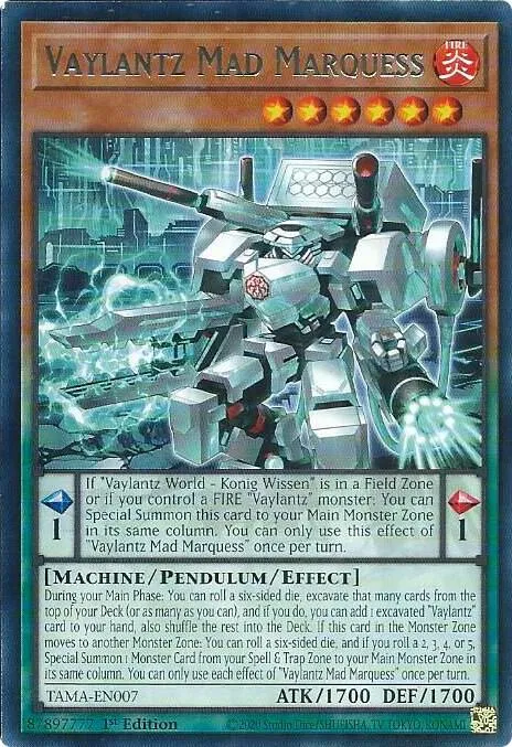 Vaylantz Mad Marquess — Tactical Masters — Yu-Gi-Oh!