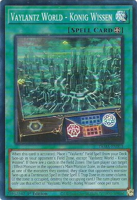 Monde Vaylantz - Konig Wissen — Tactical Masters — Yu-Gi-Oh!