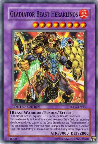Gladiator Beast Heraklinos — The Duelist Genesis — Yu-Gi-Oh!