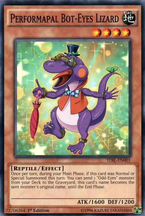 Performapal Bot-Eyes Lizard — The Dark Illusion — Yu-Gi-Oh!