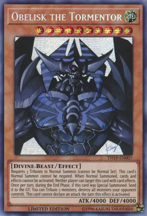 Obelisk the Tormentor from 2019 Gold Sarcophagus Tin - Yu-Gi-Oh!