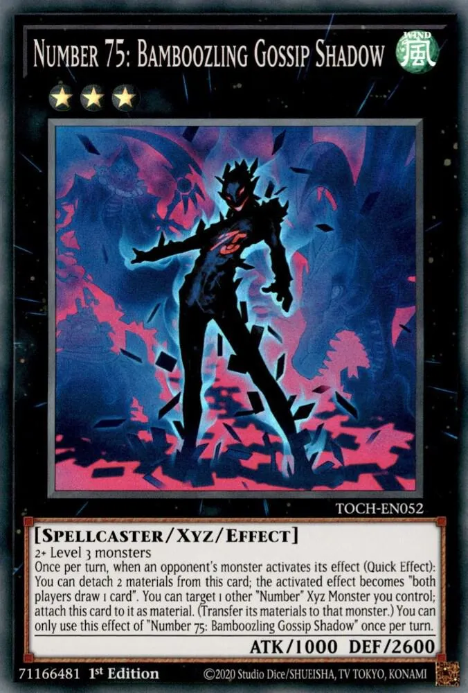 Number 75: Bamboozling Gossip Shadow — Toon Chaos - Unlimited — Yu-Gi-Oh!