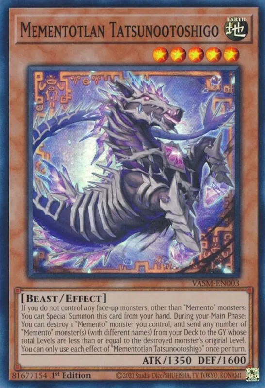 Tatsunootoshigo Mémentotlain — Valiant Smashers — Yu-Gi-Oh!