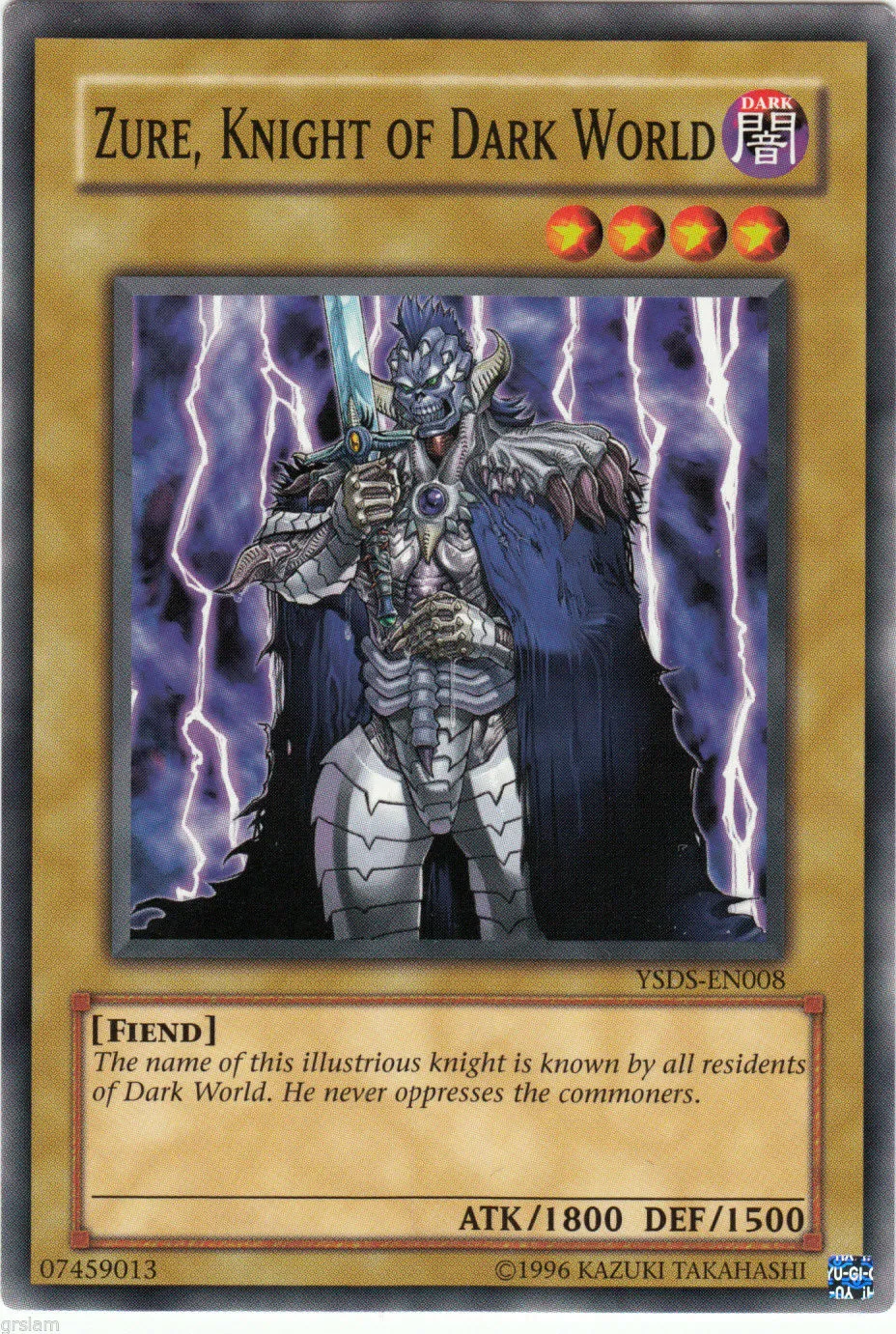 Zure, Knight of Dark World — Starter Deck: Syrus - Unlimited — Yu-Gi-Oh!