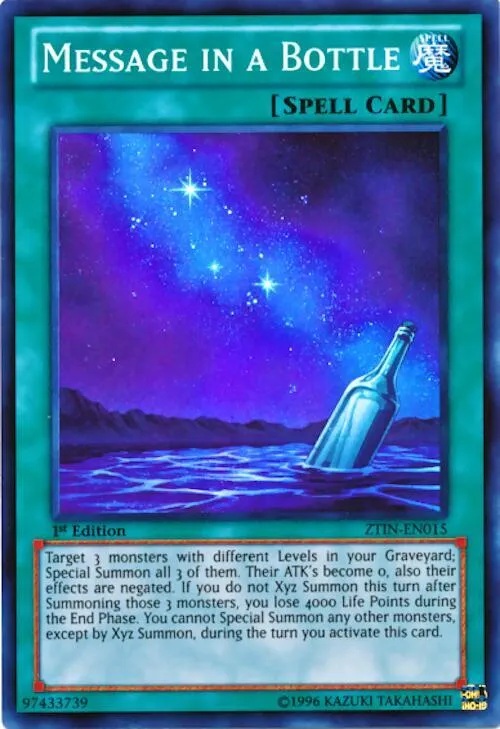 Message in a Bottle — 2013 Zexal Collection Tin — Yu-Gi-Oh!